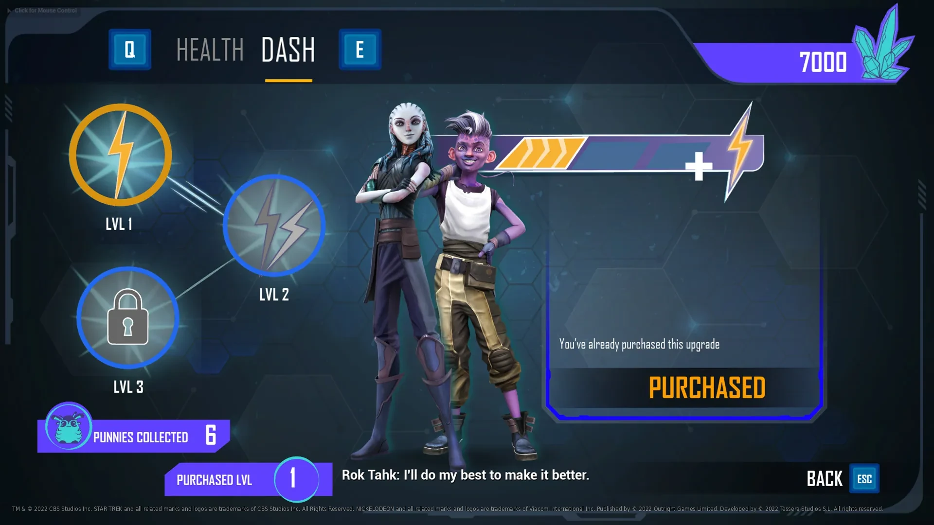 Dash Upgrades