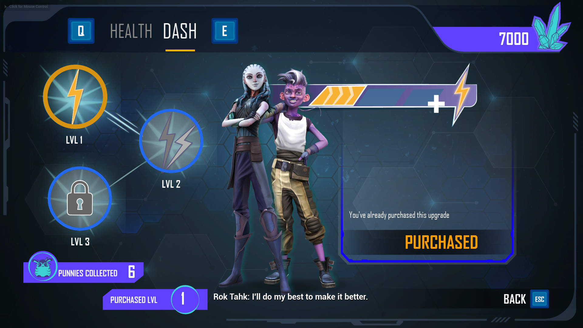 Dash Upgrades